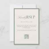 エレガントなsage greenの結婚式 出欠カード (正面)