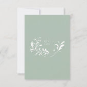 エレガントなsage greenの結婚式QRコード返信オンライン 出欠カード (裏面)
