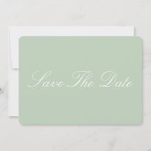 エレガントなsage greenミニマリストSave the date