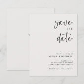 エレガントなSave the Dateのお知らせテンプレート (正面/裏面)