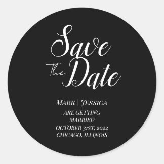 エレガントなSave The Date 御礼カード ラウンドシール