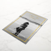 エレガントなSave the Date 箔招待状 (回転した状態)