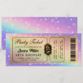 エレガントなVIPゴールドイベントチケット 招待状 (正面/裏面)