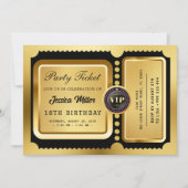 エレガントなVIPゴールドイベントパーティーチケット招待状 招待状 (正面)