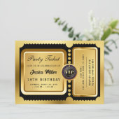 エレガントなVIPゴールドイベントパーティーチケット招待状 招待状 (スタンド正面)