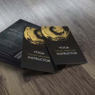 エレガントなYOGA ゴールド箔筆文字 ZENシンボル 名刺
