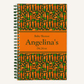 エレガントにんじん赤ちゃんシャワーギフトリスト ノートブック (正面)