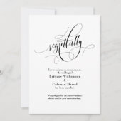 エレガントにキャンセルされた結婚発表 招待状 (正面)