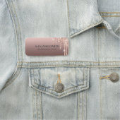 エレガントにシックなグラデーションゴールデンピンクの滴 名札 (インサイチュ)