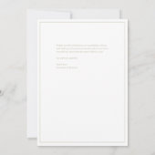 エレガントにシックなセージ結婚グリーン サンキューカード (裏面)