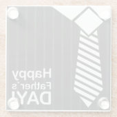 エレガントにドレスアップして父の日の幸せな願いを届ける ガラスコースター (裏面)