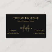 エレガントに洗練されたブラック金ゴールドで発言 名刺 (正面)