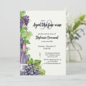 エレガントに熟成したワインのような50歳の誕生日パーティー 招待状 (スタンド正面)