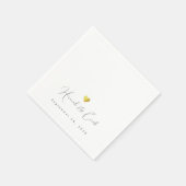 エレガントに署名さ結婚れた スタンダードカクテルナプキン (角)