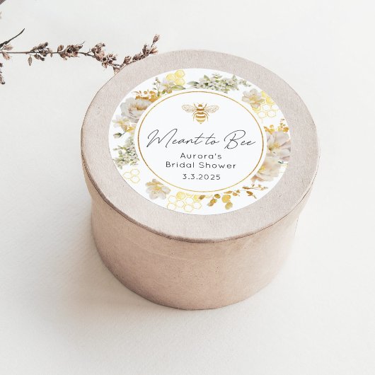 エレガントに蜂のブライダルシャワー ラウンドシール