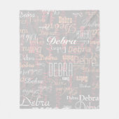 エレガントに重なった名前オールオーバープリント フリースブランケット (正面)