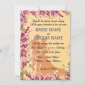 「エレガントに魅惑されたヴィンテージインスパイアの結婚声 招待状 (正面)