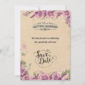 「エレガントに魅惑されたヴィンテージインスパイアの結婚声 招待状 (裏面)