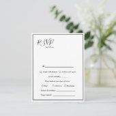 エレガントのオモダン結婚プションRSVP エンクロージャーカード (スタンド正面)