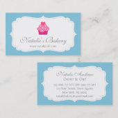 、エレガントのカップケーキ、ベーカリーモダン 名刺 (正面/裏面)