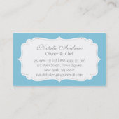 、エレガントのカップケーキ、ベーカリーモダン 名刺 (裏面)