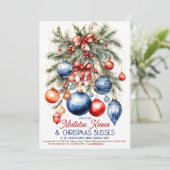 エレガントのミステレぶら下がったトーオーナメントクリスマスパーティー 招待状 (スタンド正面)