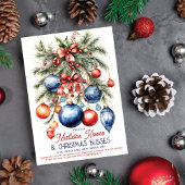 エレガントのミステレぶら下がったトーオーナメントクリスマスパーティー 招待状