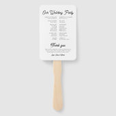 エレガントのユニーク結婚モダンタイムラインプログラム ハンドファン (裏面)