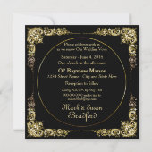 エレガントのユニーク誓い結婚の招待状 招待状 (裏面)