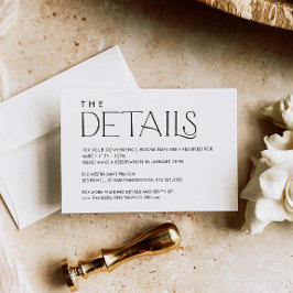 エレガントの結婚ミニマル詳細・エンクロージャ・カード エンクロージャーカード