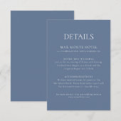 エレガントの結婚ミニマル詳細・エンクロージャ・カード 招待状 (正面/裏面)