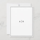 エレガントの結婚メモダンニュー選択RSVPカード 招待状 (裏面)