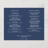 エレガントの結婚モダンタイムラインとプログラム (裏面)