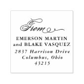 エレガントの結婚差出人住所 セルフインキングスタンプ (デザイン)