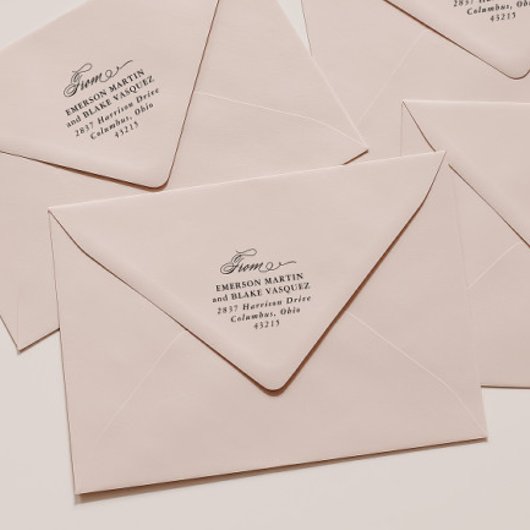 エレガントの結婚差出人住所 セルフインキングスタンプ