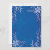 エレガントの花葉とオーナメント結婚の 招待状 (裏面)