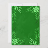 エレガントの花葉とオーナメント結婚の 招待状 (裏面)