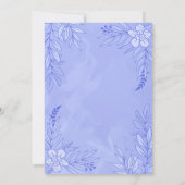 エレガントの花葉とオーナメント結婚の 招待状 (裏面)