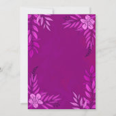 エレガントの花葉とオーナメント結婚の 招待状 (裏面)