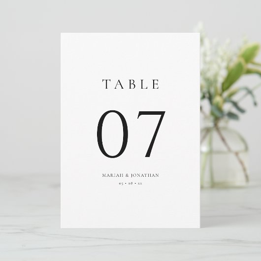 エレガントの表結婚モダン番カード