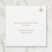 「エレガントの」と書結婚金ゴールド結婚 フェイバータグ (裏面)