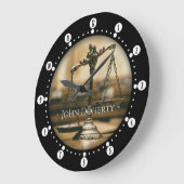 エレガントはかりで測裁 |弁護士名 ラージ壁時計 (傾斜)