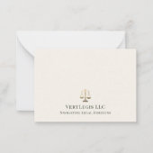 エレガントはかりで測金ゴールド ノートカード (正面)