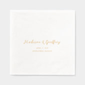 エレガントはっきりしたな結婚式の脚本 箔ナプキン (正面)