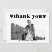 エレガントはっきりしたタイポグラフィ | 写真サンキューカード サンキューカード (正面)