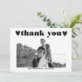 エレガントはっきりしたタイポグラフィ | 写真サンキューカード サンキューカード (スタンド正面)