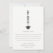 エレガントはっきりしたミニマルタイポグラフィ目盛キャップ サンキューカード (正面)