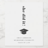 エレガントはっきりしたミニマルタイポグラフィ目盛キャップ ワインラベル (シングルラベル)