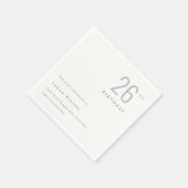 エレガントはっきりしたミニマルデュスキーブルーAny Age誕生日 スタンダードカクテルナプキン (角)