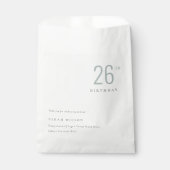 エレガントはっきりしたミニマルデュスキーブルーAny Age誕生日 フェイバーバッグ (正面)